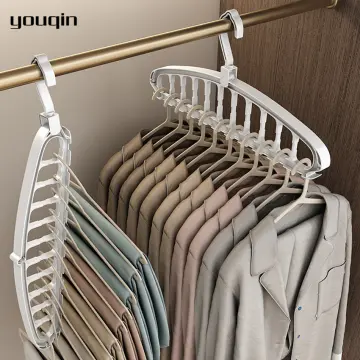 Multi-Port Support Hangers Closet Organizer Space Saving Hanger Clothing  Rack Plastic Scarf Storage Hangers for Clothes - AliExpress