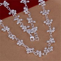 Korean Fashion 925 Sterling Silver Beads Chains Necklaces For Women Luxury Designer Jewelry Holiday Gifts Fashion Chain Necklaces