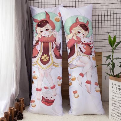 Genshin Impact Dakimakura Pillowcase Klee Hu Tao Venti Sayu Cosplay Hug Body Kawaii Loli Girl Otaku Bed Pillow Cover Waifu Gift