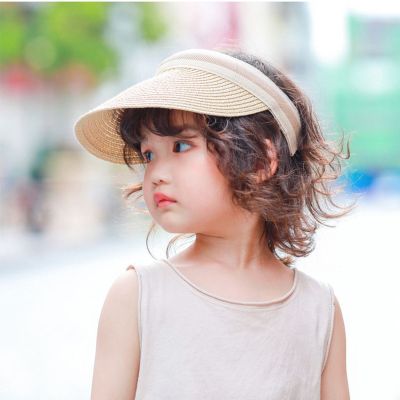 【CC】 Fashion Children  39;s Hat Top Wide Brim Cap Beach Hats Kid Protection Caps