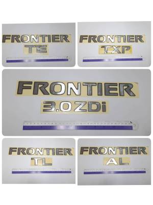 สติ๊กเกอร์แบบดั้งเดิม ติดฝาท้ายรถ NISSAN FRONTIER คำว่า FRONTIER TXP TL SUPER ZDi-T AL TE 3.0ZDi ติดรถ แต่งรถ นิสสัน sticker