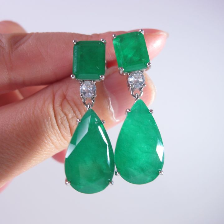 925-sterling-silver-long-drop-earrings-with-green-stone-created-emerlad-diamonds-gemstones-fine-jewelry-for-women-trend