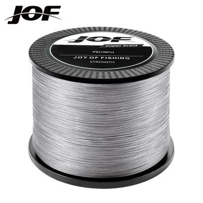 JOF 4เส้น8เส้น500เมตร300เมตรเอ็นตกปลา PE ถัก18-88LB สายตกปากหลายเส้นเรียบเอ็นตกปลาสำหรับตกปลาคาร์พ