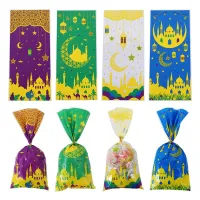 Eid Mubarak Gift Bags OPP Plastic Candy Cookie Bags Pouch Ramadan Kareem Decoration Islamic Muslim Party Supplies Eid Al-fitr Cleaning Tools