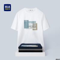 T เสื้อยืดลายแฟชั่นบ้านสบาย HLA พิมพ์ลายใหม่แขนสั้น Hailan ระบายอากาศสำหรับผู้ชายฤดูร้อน