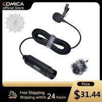 Comica CVM-V02O Lavalier Microphone Wired Lapel Microphone XLR Omnidirectional Mic For Camcorder Youtube Vlog Blogger