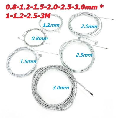 1-2-2.5-3-4-5 Meter Brake Cable T-Type MTB Mountain Bike Electric Bicycle Brake Cable 1.5mm 2mm 2.5mm 3mm Diameter Steel Wire