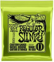 สายกีตาร์ไฟฟ้า Ernie Ball Regular Slinky 2221 Nickel Guitar Strings 10-46 ของ USA แท้100%