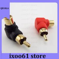 ixoo61 store 90 Degree RCA Male To Female Right Angle Connector Plug Adapters M/F 90 Degree Audio Adapter Gold Plated