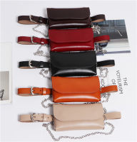 Chic ashion Cow Leather Waist Packs Plus Size Genuine Leather Waist Belts With Phone Bag Chain Messenger Bag Purse Pack