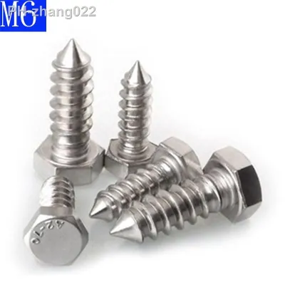 M6 6mm 304 A2 STAINLESS STEEL COACH SCREWS HEX HEAD LAG BOLTS WOOD SCREWS BOLTS Self-tapping Screws