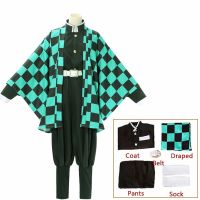 Kamado Tanjirou Cosplay Costume Demon Slayer Halloween Anime Cosplay Cartoon Kimetsu No Yaiba Costume For Kids For Adult Gifts