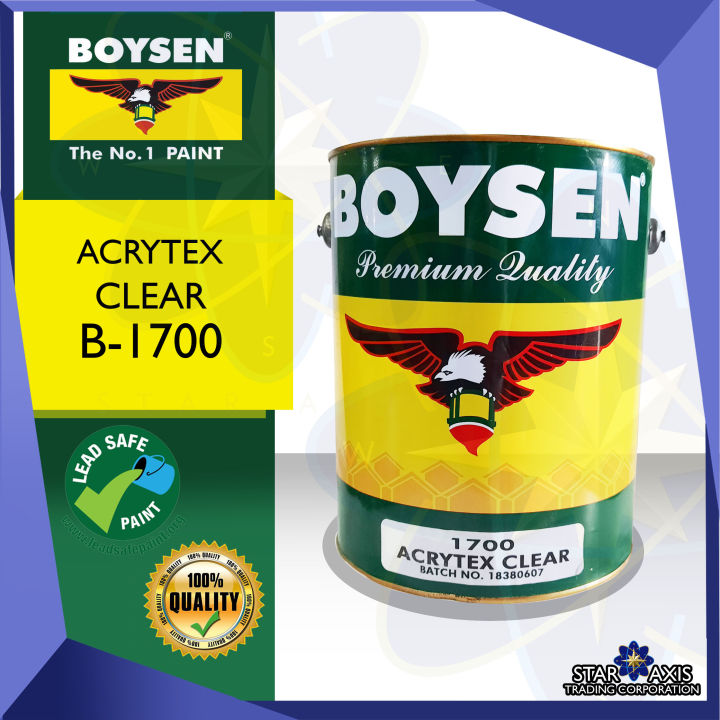 BOYSEN ACRYTEX CLEAR B-1700 4L | Lazada PH