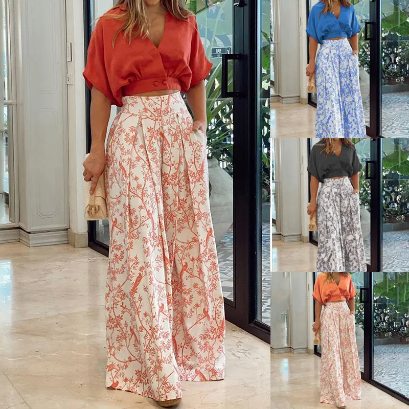 Chic Two Piece Palazzo Pants Set