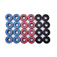 【RAI】8pcs/set 608RS skate skateboard steel integrated spacer bearings fit