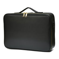 【cw】New PU Leather Cosmetic Bag Golden Zipper Make Up Large Capacity Storage Handbag Travel Insert Toiletry Makeup suitcase