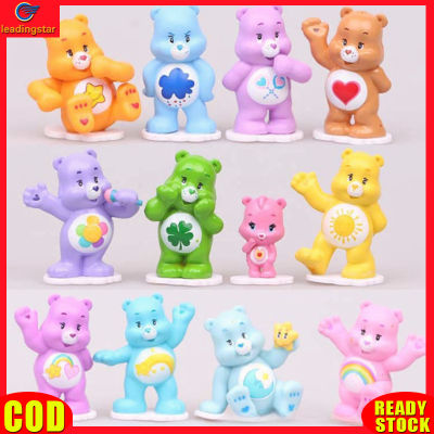 LeadingStar RC Authentic 12pcs Rainbow Bear Model Figures Colorful Bear Cake Ornaments For Children Birthday Gifts