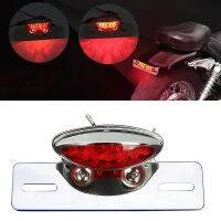 Universal Motorcycle Tail Light Red Day Running Brake License Plated Light Lamp