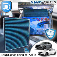 กรองแอร์ Honda ฮอนด้า Civic FC/FK 2017-2020 สูตรนาโน ผสม คาร์บอน (D Protect Filter Nano-Shield Series) By D Filter (ไส้กรองแอร์รถยนต์)