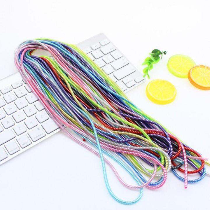 1-4m-cable-winder-wire-protector-data-line-protection-spring-twine-cord-protector-cable-organizer-for-usb-charging-data-cable