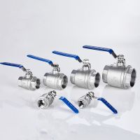 Free Shipping 304  Stainless Steel BSPT 1/4" 3/8" 1/2" 3/4" 1" 1-1/2" 2 Female 2P Full Port Ball Valve With Vinyl Handle Thr