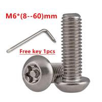 20 Pcs/10 Pcs M6 Torx Keamanan Baut 304 Stainless Steel A2 Tombol Pan Kepala Bulat dengan Pin Tamper bukti Keamanan Sekrup Sekrup