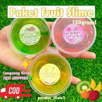 โคลนสไลม์สำหรับเด็กผู้หญิงของเล่น3ถ้วยผลไม้จำลองบรรจุโดย Potatos Slime2และมีคุณภาพ