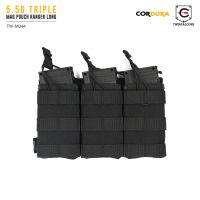 ซองแม็กกาซีน 5.56 Triple Mag Pouch Ranger Long ( Twinfalcons ) [ TW-M044 ] Delustering Cordura 500D Open-Top Design ( Quick access )