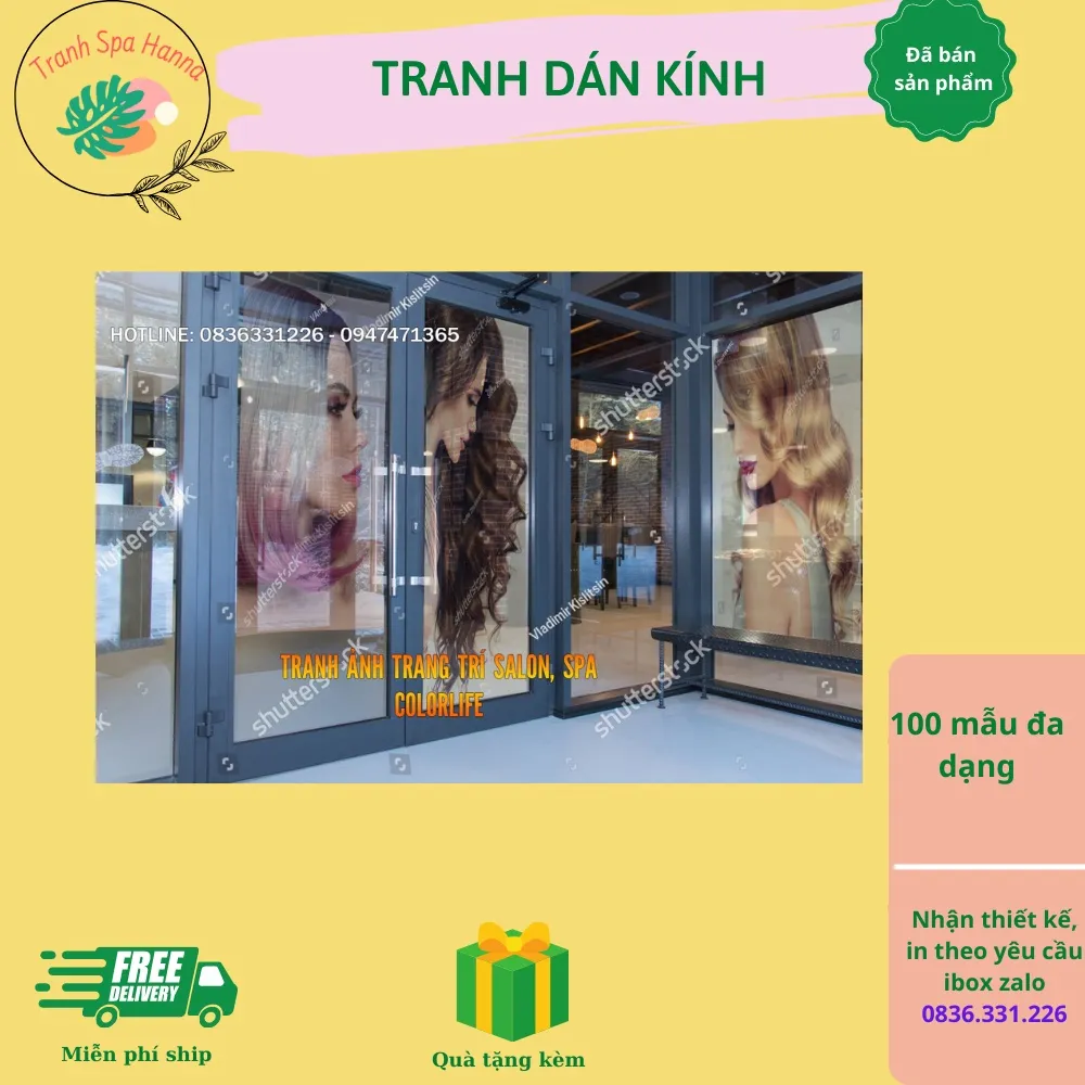 Sticker BARBER  dán trang trí tiệm tóc nam cửa hàng cắt tóc nam  Chất  Liệu PVC