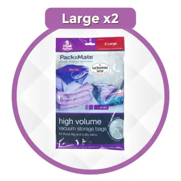 Packmate Flat Vacuum Storage Bags, Extra Large x2