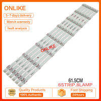 6Pcs 615MM LED Strip 8โคมไฟ65HR330M08A1 4C-LB6508-HR01J สำหรับ Toshiba Tv D65A620U 65p65us 65L2 65V2 65D6 65hr330m08a 65UD6326 65UD6336 JL.D65081330-365AS-M-V03