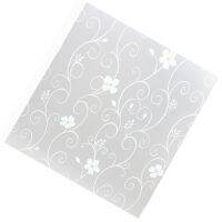 Decorative Self-Adhesive Privacy Window Film Iron Flower Frosted Glass Sticker Window Decals for Bathroom Bedroom Office