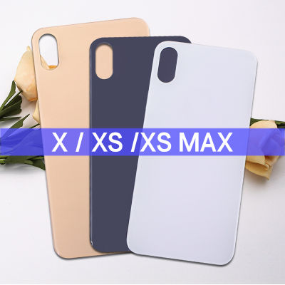 ใหม่สำหรับ iPhone X / XS / XS ฝาครอบแบตเตอรี่สูงสุดแผงกระจกประตูด้านหลัง รูกล้องขนาดใหญ่กระจกด้านหลังกรณีที่อยู่อาศัย ไม่มีสำเนากาว-lfdddd