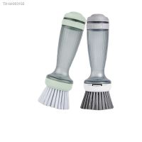 ☽□❁ Vertical liquid-filled cleaning cloth kitchen press liquid-filled dishwashing pan brush household dishwashing sponge brush