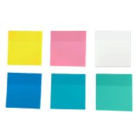 300 Sheets Waterproof PET Transparent Sticky Notes Daily To Do List Note Paper for Student Office,6Colors 3X3Inch