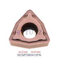 100% เดิม WCMT080412FN ACZ330 ACP300 WCMT 080412 FN WC08 U เจาะบิตคาร์ไบด์แทรกเครื่องกลึง CNC เครื่องมือตัดใบมีดกลึง