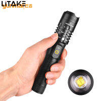 LITAKE ไฟฉายหรี่แสงที่ชาร์จ USB เรืองแสง LED กลางแจ้งพร้อมสวิตช์ไฟ