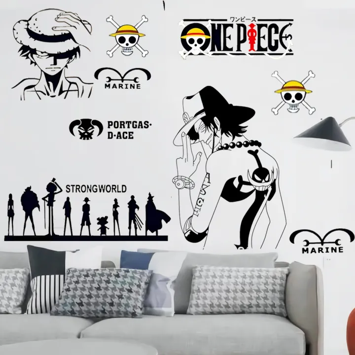 2 Pieces One Piece Anime Wall Stickers Decals Japanese Cartoon Waterproof Wallpaper Large Size Vinyl Wall 2 Pieces One Piece Anime Wall Stickers Decals Japanese Cartoon Waterproof Wallpaper Large Size Vinyl Wall