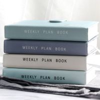《   CYUCHEN KK 》น่ารักสีทึบการออกแบบหัวเข็มขัดแม่เหล็ก365วัน Weekly Plan Diary Planner โน้ตบุ๊ค A6 Journals อุปกรณ์การเรียนเครื่องเขียนของขวัญ