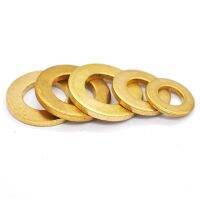 Brass flat washer shim Brass gasket M2 M2.5 M3 M4 M5 M6 M8 M10 M12Meson Pad Sheet Metal Collar Nails Screws  Fasteners