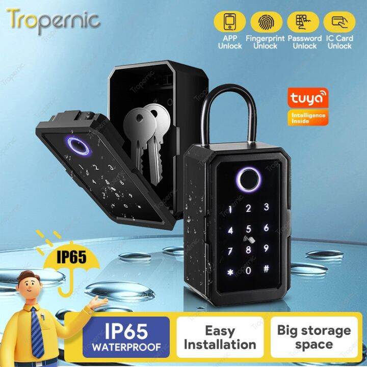 Smart Key Lock Box With Remote Access Metal Waterproof Lockbox For Keys