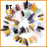 BTC3 75pcs แบบเจาะ ลูกปัดหยดน้ำตา ผสมสี คริสตัลคริสตัลคริสตัล หินเจาะรู อุปกรณ์เสริมเสริม 0.59-0.9นิ้ว จุดคริสตัลควอตซ์ สำหรับทำเครื่องประดับ