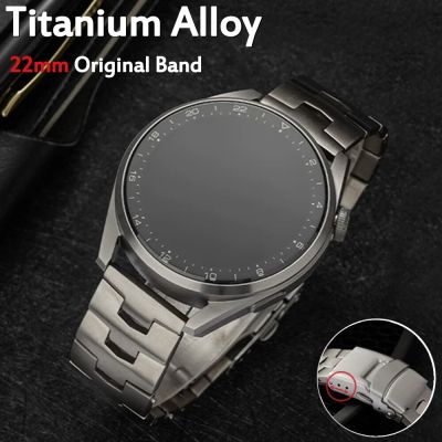 นาฬิกาไทเทเนียมอัลลอย22มม. GT2สำหรับนาฬิกา Huawei Starp 46มม./GT3 Pro สายนาฬิกาอัจฉริยะสายรัดข้อมือสำหรับ Samsung Galaxy Watch 3 Carterfa.