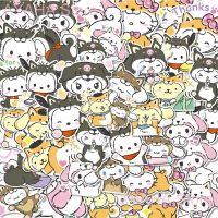 ◈ஐ☎ 10/30/60pcs Kuromi My Melody Hello Kitty Sticker Anime Decals DIY Diary Laptop Phone Waterproof Sanrio Sticker Kawaii Girls Toys