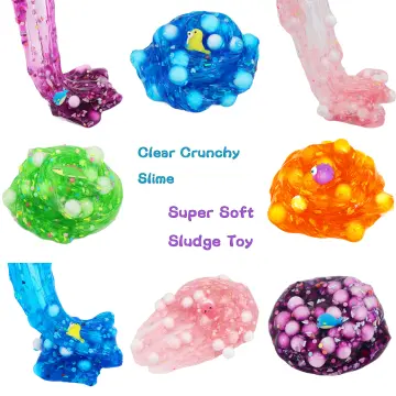 Original Stationery original stationery glow in the dark slime kit for boys  to make neon crunchy slime, floam and jelly cube slime, 39 piece kit
