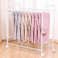 สแตนเลส ที่แขวนกางเกง พื้นที่จัดเก็บ Foldable stretch pants rack  ที่เก็บของในตู้เสื้อผ้า