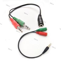 20cm 3.5mm Headphone Microphone male Jack to female 2 female to male Cable Headset Adapter Y Splitter Audio  for Laptop Earphone W6TH