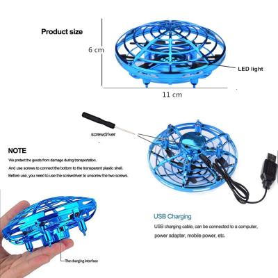 UFO Kids Toys Fly Helicopter Infraed Hand Sensing Induction RC Aircraft Upgrade for Children, Gift