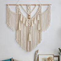 Boho Macrame พรมแขวนผนังพู่ทอมือห้องนอนพรมตกแต่งตกแต่งสำหรับห้องนั่งเล่นบ้าน