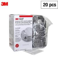 3M 8247 R95 (20ชิ้น) หน้ากากป้องกันฝุ่นละอองและสารเคมี Particulate Respirator 8247, R95